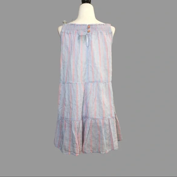 ❤️ 2X ❤️ Anthro Tank Stripes Summer Light Tiered Breezy Flowing​ - Picture 2 of 6